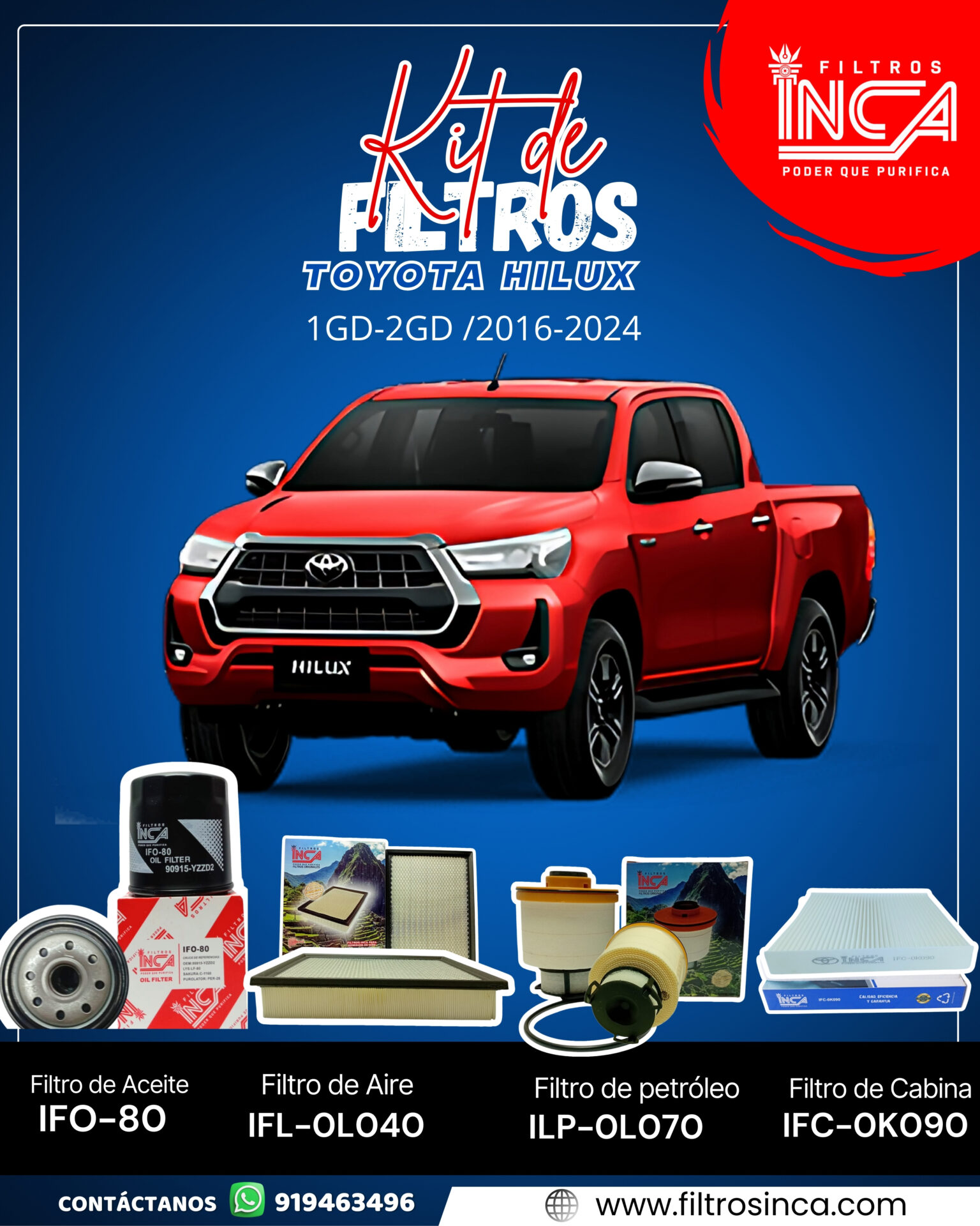 KIT DE FILTROS INCA (5)